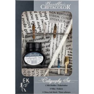 ENSEMBLE DE CALLIGRAPHIE -CRETACOLOR-