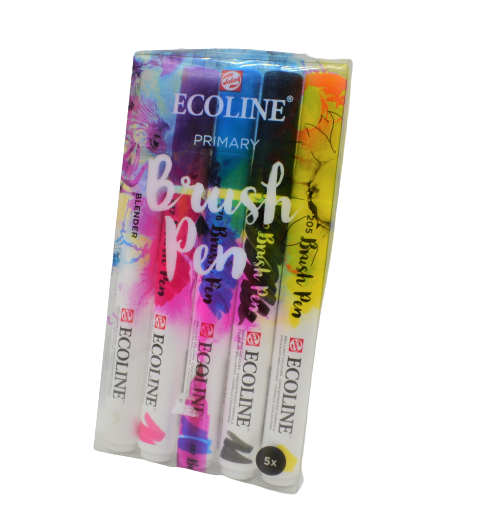 COFFRET DE 5 BRUSH PEN – ECOLINE –