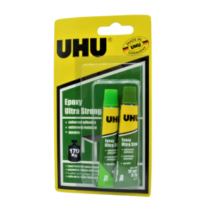 COLLE EPOXY ULTRA STRONG HHR 2x10ml SOUS BLISTER -UHU-