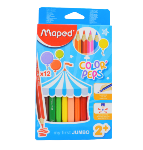 CRAYONS DE COULEUR MAPED BOITE DE 12 – Papeterie sarah