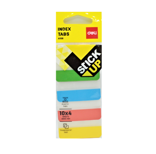 STICK NOTE INDEX TABS 38X51mm -DELI-