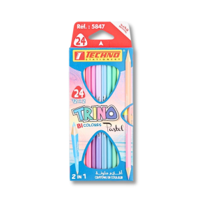 CRAYONS DE COULEUR BICOLORES -TECHNO-