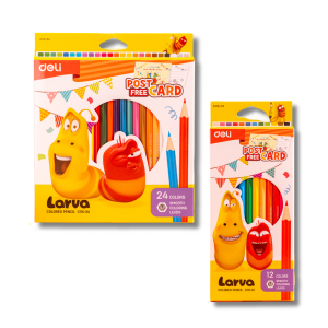 CRAYONS DE COULEUR LARVA -DELI-