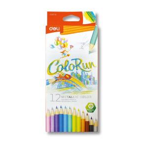 CRAYONS DE COULEUR METALLIQUES -DELI-